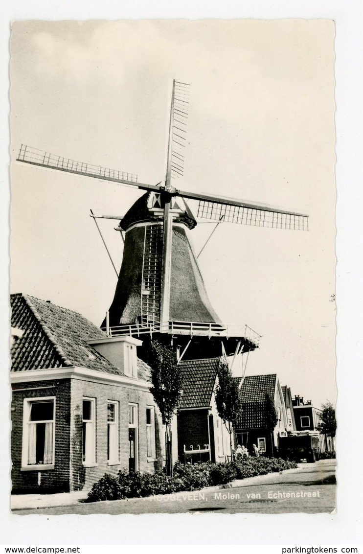 D190 - Hoogeveen Van Echtenstraat - Molen - Moulin - Mill - Mühle - Hoogeveen