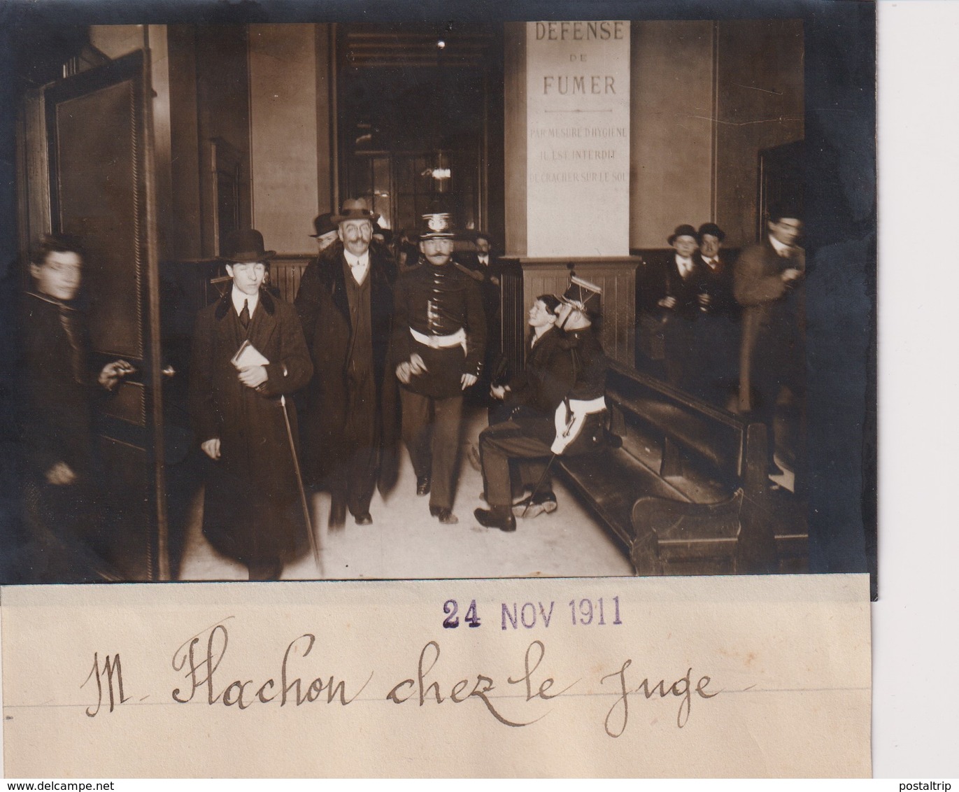 M FLACHON Chez Le Juge  13*9CM Maurice-Louis BRANGER PARÍS (1874-1950) - Sin Clasificación