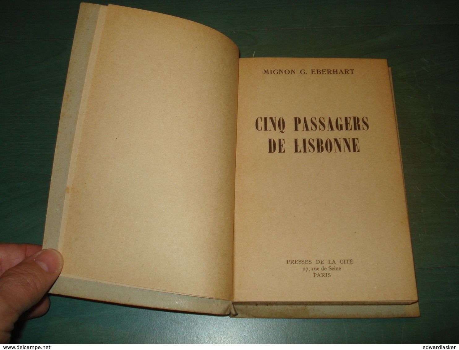 EBERHART Mignon G. : Cinq Passagers De Lisbonne - 1947 - Presses De La Cité - Jaquette - Presses De La Cité