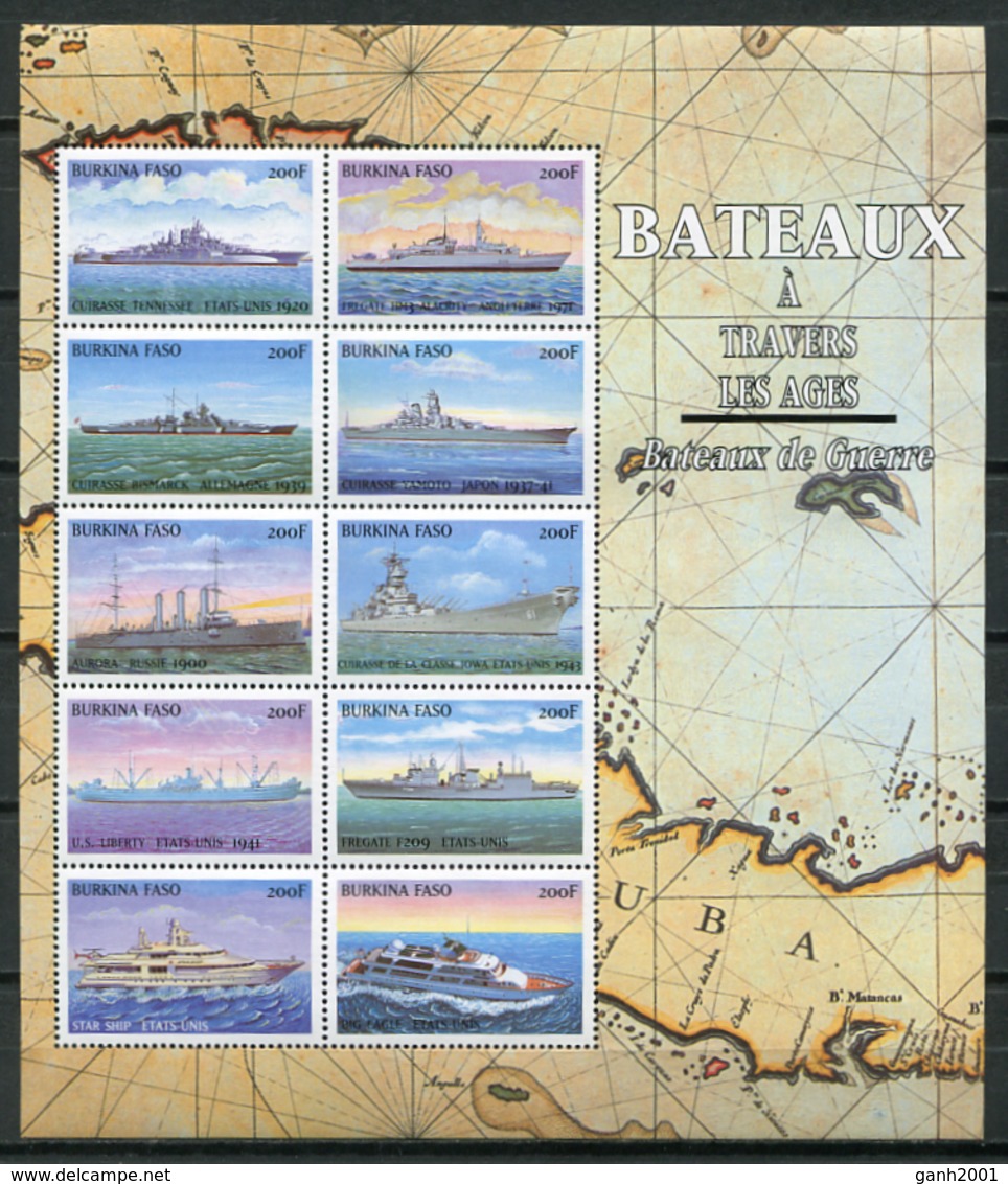 Burkina Faso 1990 / Ships MNH Barcos Schiffe Bateaux / Cu7628  23-31 - Barche