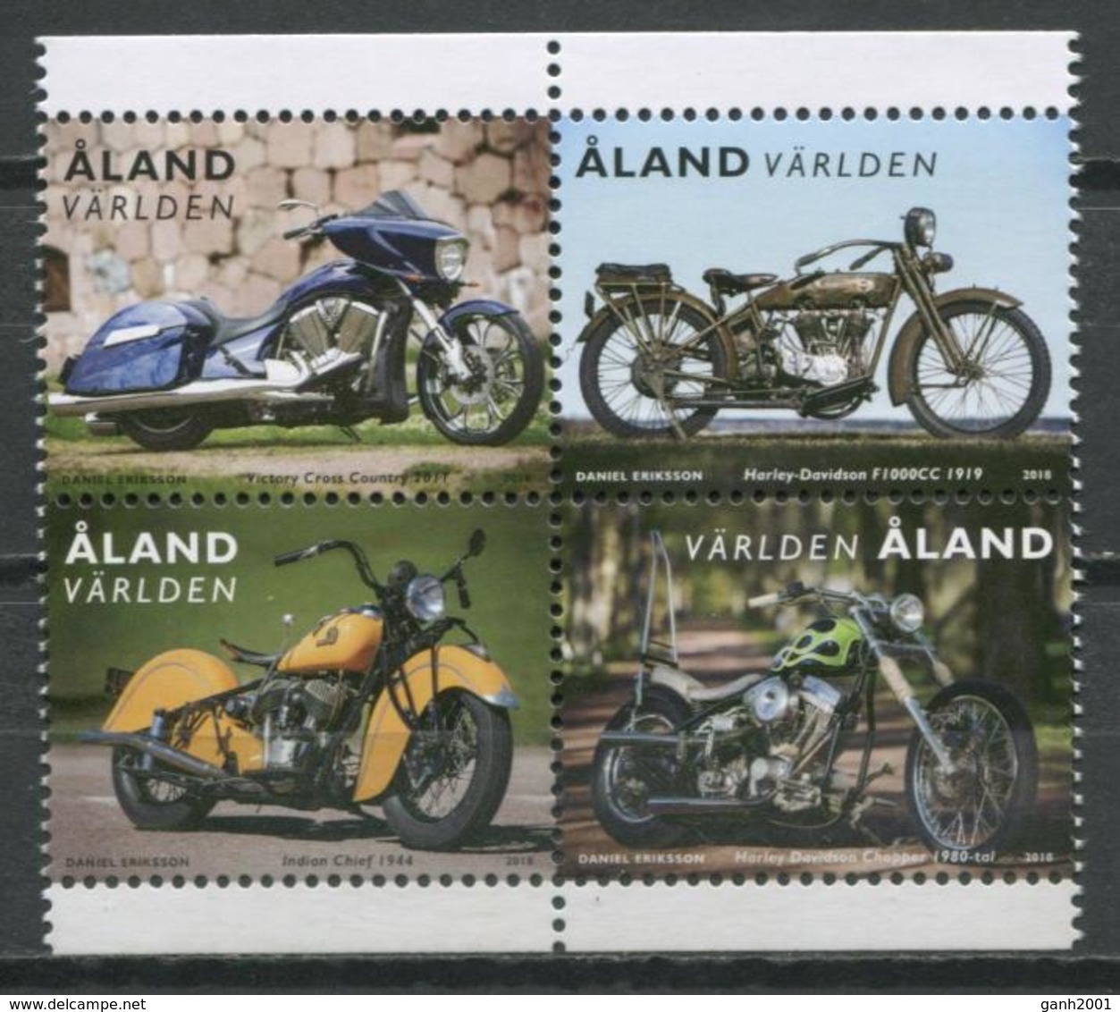 Aland 2018 / Motorbikes MNH Motos Motociclismo / Cu9334  23-19 - Motos