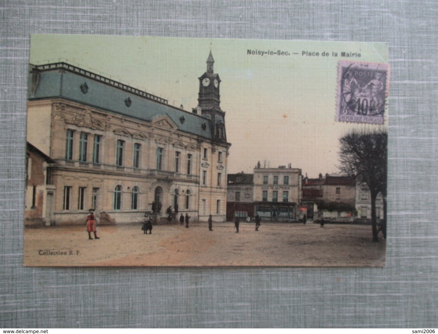 CPA TOILE 93 NOISY LE SEC PLACE DE LA MAIRIE - Noisy Le Sec