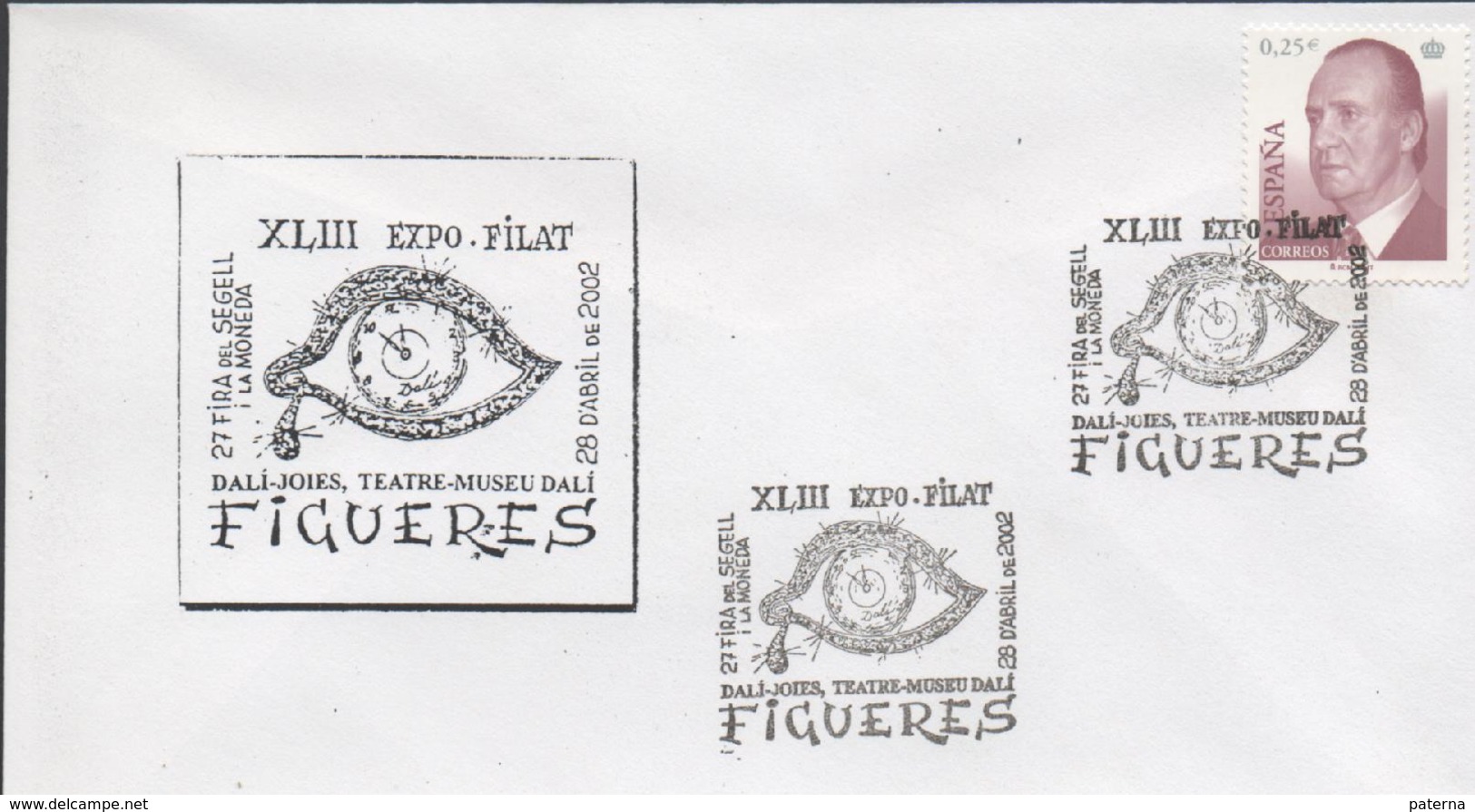 3430    Carta Figueres Dali 2002, Expo Filat - Lettres & Documents