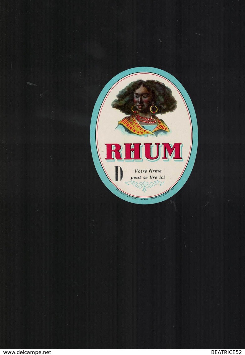 ÉTIQUETTES D ALCOOL JAMAIS COLLÉE  (VERNIE) ANCIENNE RHUM - Rhum