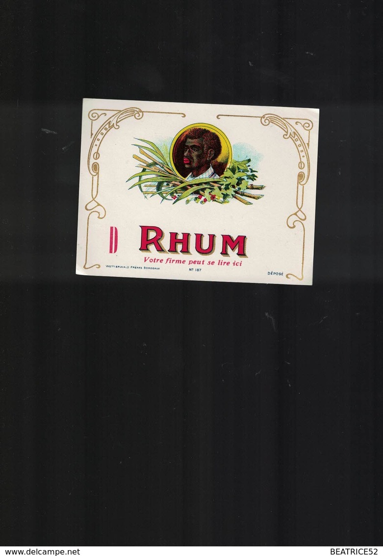 ÉTIQUETTES D ALCOOL JAMAIS COLLÉE  (VERNIE) ANCIENNE RHUM - Rhum