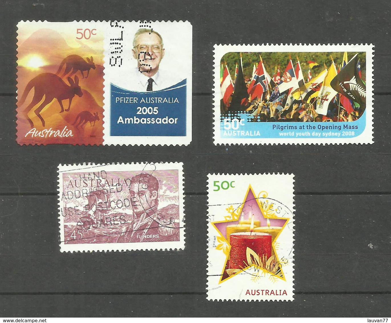 Australie Timbres Non Trouvés - Variétés Et Curiosités