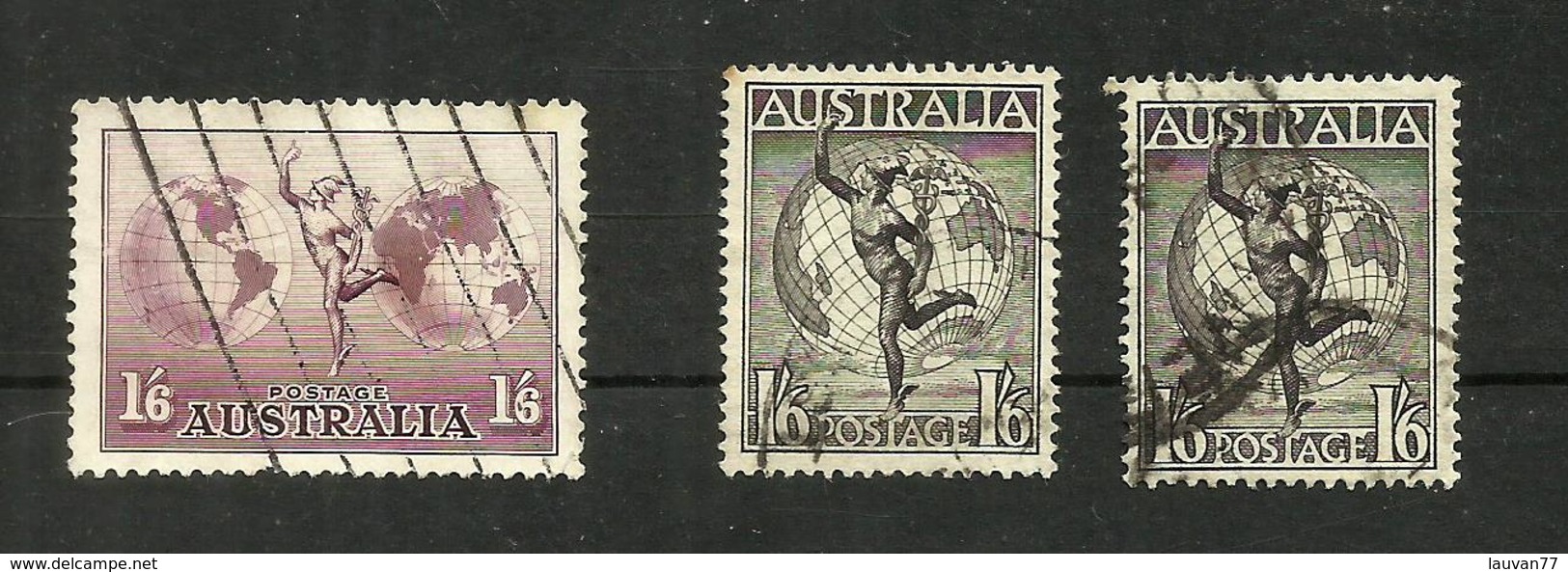 Australie Poste Aérienne N°6 à 8 Cote 3.95 Euros - Usados