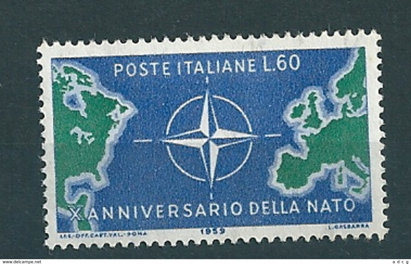 1959 NATO ANNIVERSARIO 60 Lire  NUOVO MNH - 1946-60: Nuovi