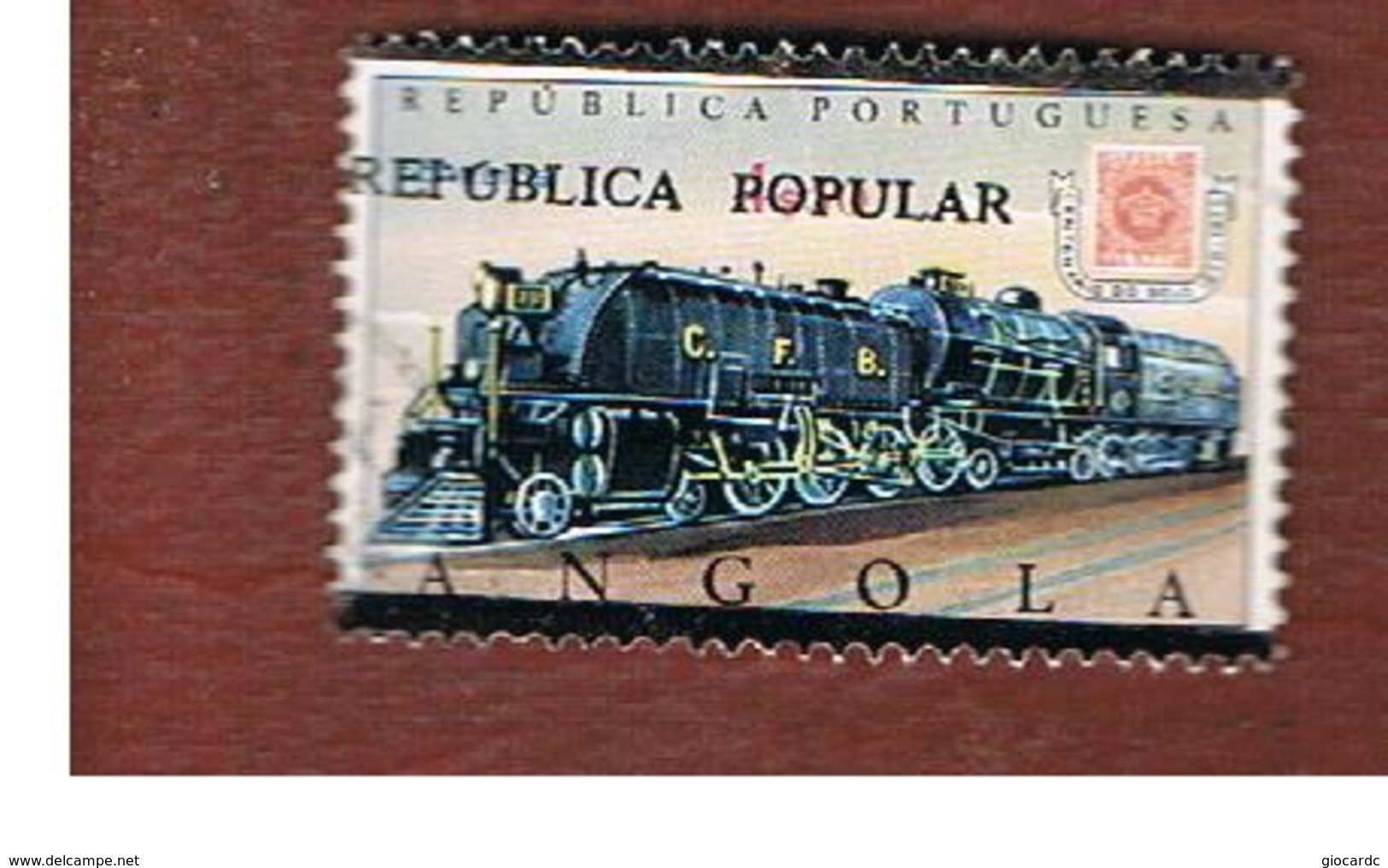 ANGOLA  -  SG 751     - 1980 BEYER-GARRATT LOCOMOTIVE STEAM (OVERPRINTED REPUBLICA POPULAR) -  USED - Angola