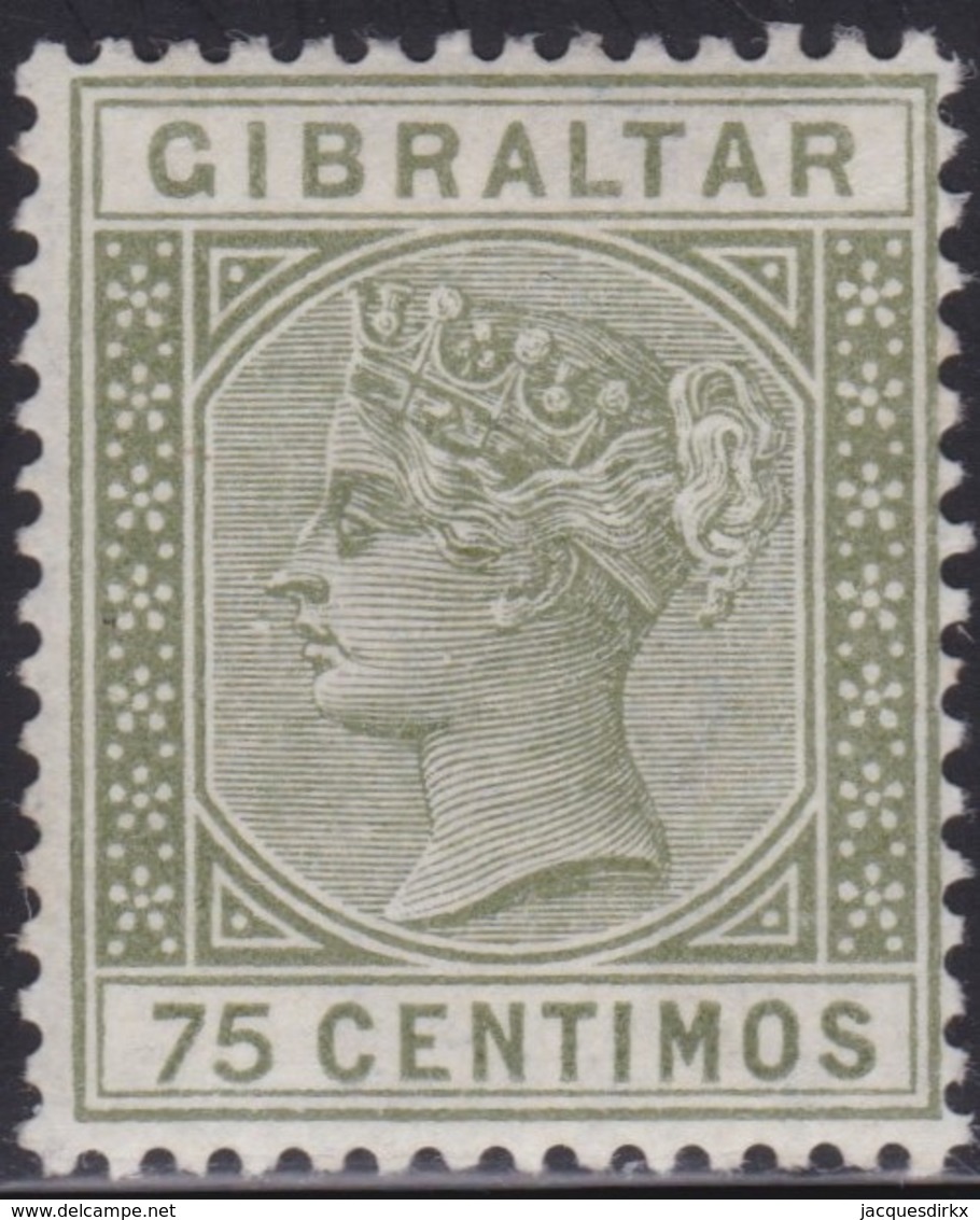 Gibraltar    .   SG     .   29       .     *    .       Mint-hinged       .   /    .  Ongebruikt - Gibraltar