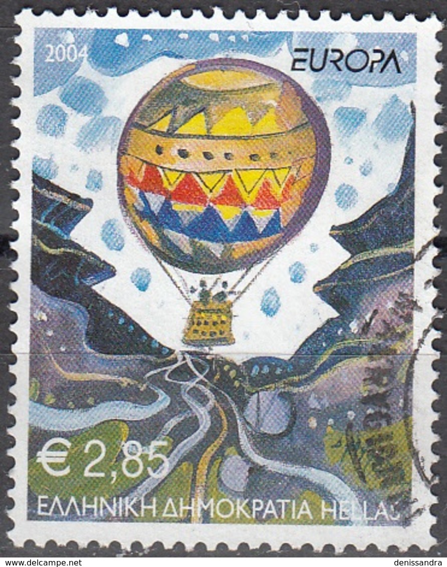 Hellas 2004 Michel 2225A O Cote (2009) 5.70 Euro Europa CEPT Montgolfière Cachet Rond - Usati