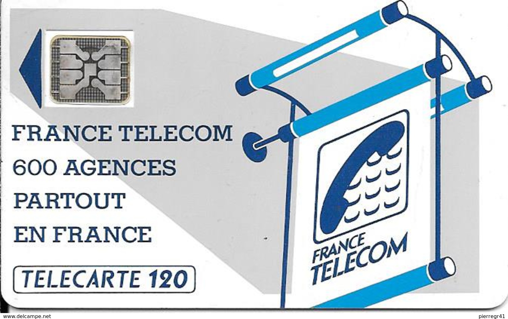 CARTE-PUBLIC-600 AGENCES-120U-Te13-SC4An-OFFSET GLACE-Trou 7--5N°Pe 16140 D/Frappe-Utilisé-TBE-RARE - 600 Bedrijven