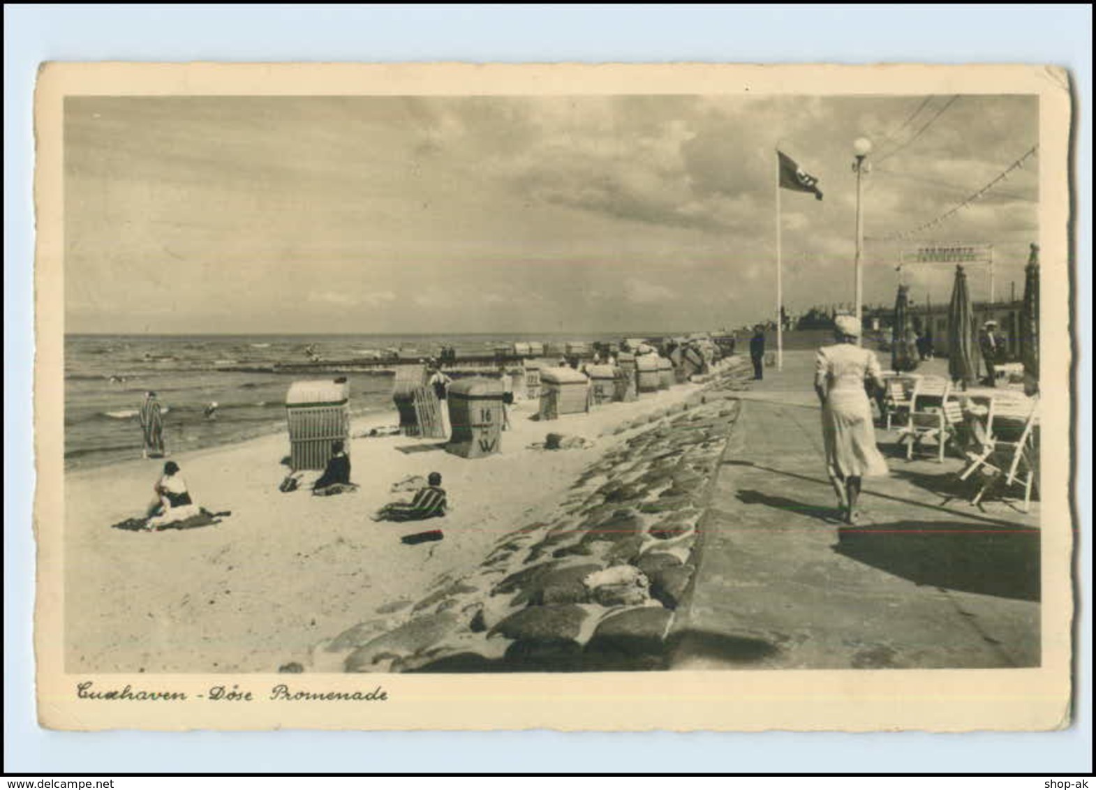 N9706/ Cuxhaven-Döse Promenade Foto AK 1943 - Sonstige & Ohne Zuordnung