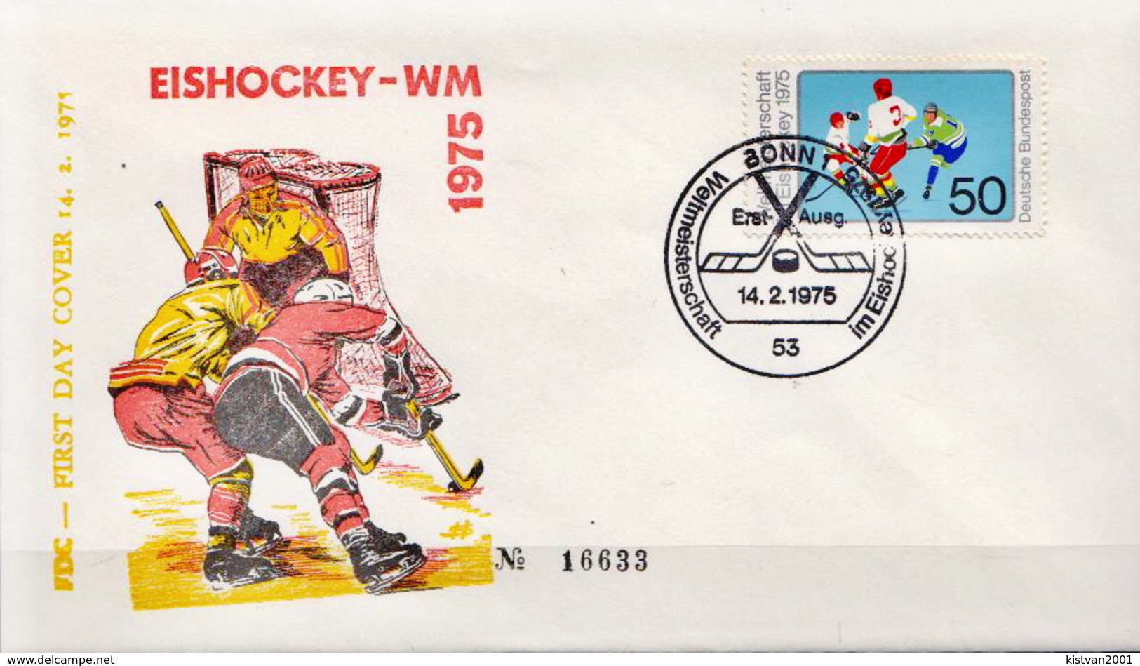 Germany FDC From 1975 - Hockey (Ice)