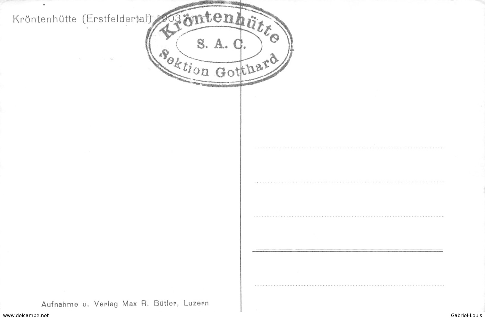 Kröntenhütte Erstfeldertal - Section Gotthard - Erstfeld