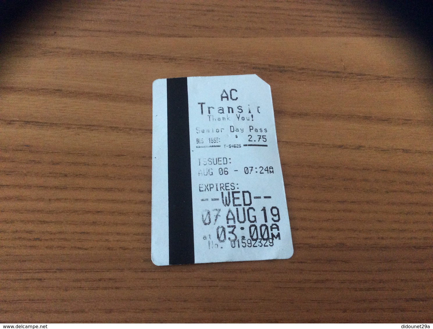 Ticket De Bus - AC TRANSIT - Californie - USA - World