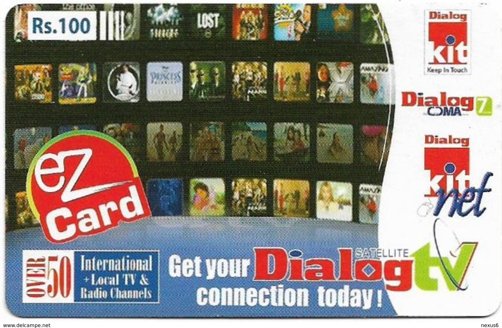 Sri Lanka - Dialog Tel. - EZ Card - Pictures Collage, Prepaid 100Rs, Used - Sri Lanka (Ceylon)