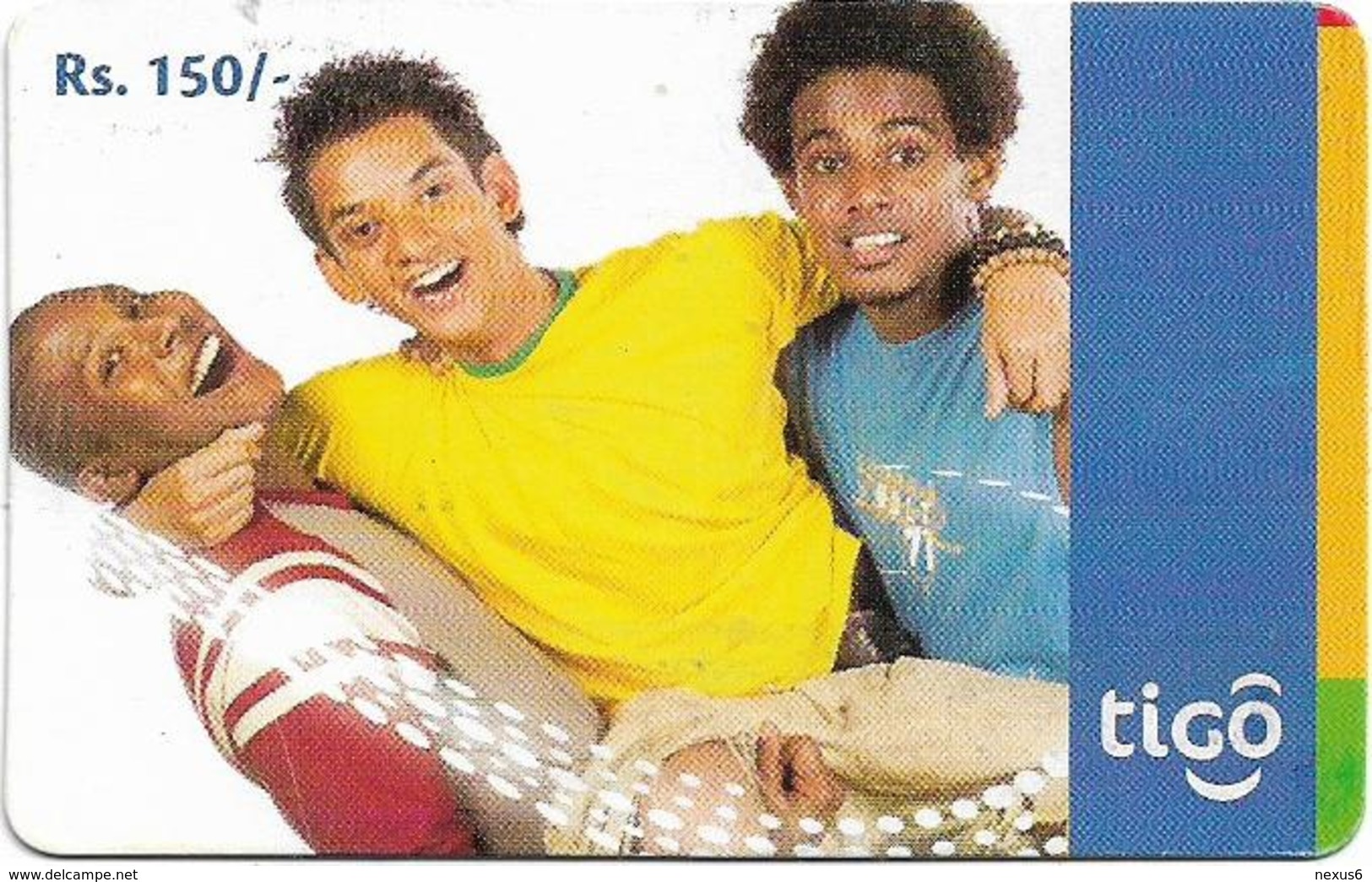 Sri Lanka - Tigo - Three Boys #2, Prepaid 150Rs, Used - Sri Lanka (Ceylon)