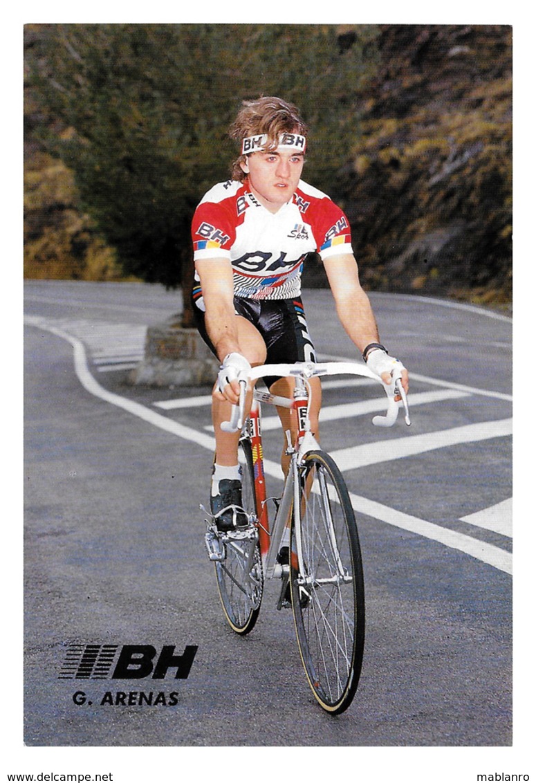 CARTE CYCLISME GUILLERMO ARENAS TEAM BH 1989 - Cyclisme