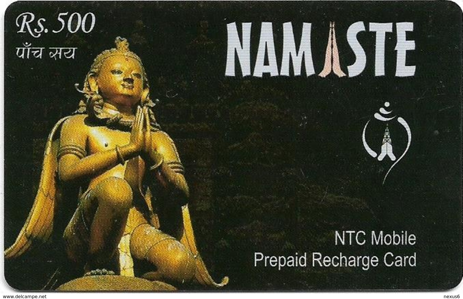 Nepal - Nepal Telecom - Namaste, Statue, Exp.31.12.2006, Prepaid 500Rs, Used - Népal