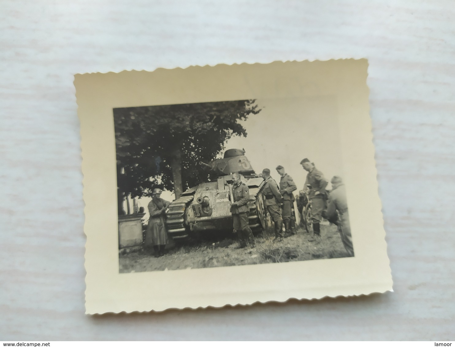 WWII Foto WEHRMACHT SOLDATEN Kampfwagen  Panzer Frankreich  2WK - 1939-45