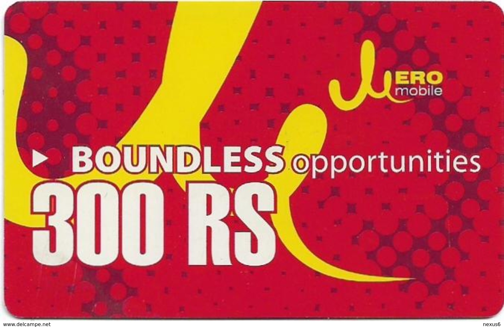 Nepal - Mero Mobile - Boundless Opportunities Red, Prepaid 300Rs, Used - Nepal