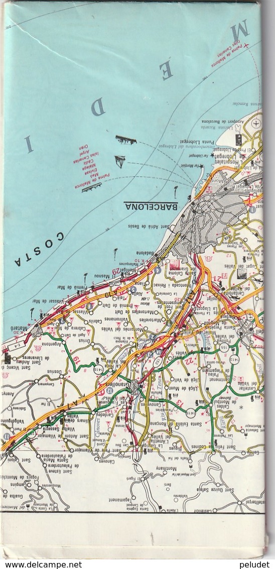 CATALUNYA - BALEARS - MAPA DE CARRETERAS - 1985 - Callejero