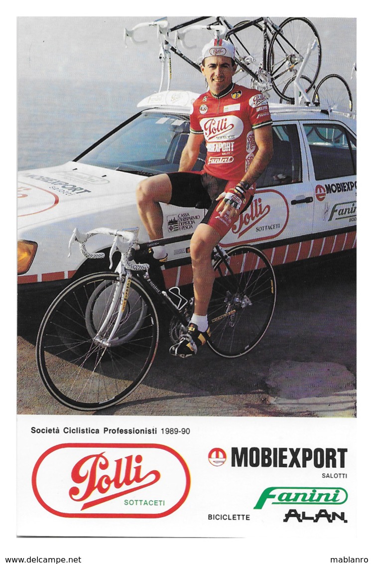 CARTE CYCLISME EDDIE SALAS TEAM POLLI 1989 - Cyclisme