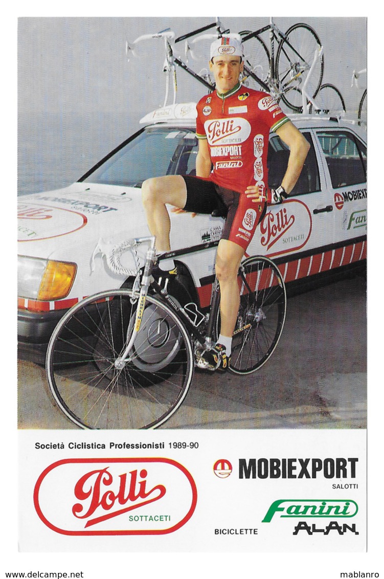 CARTE CYCLISME ANTONIO FANELLI TEAM POLLI 1989 - Cyclisme