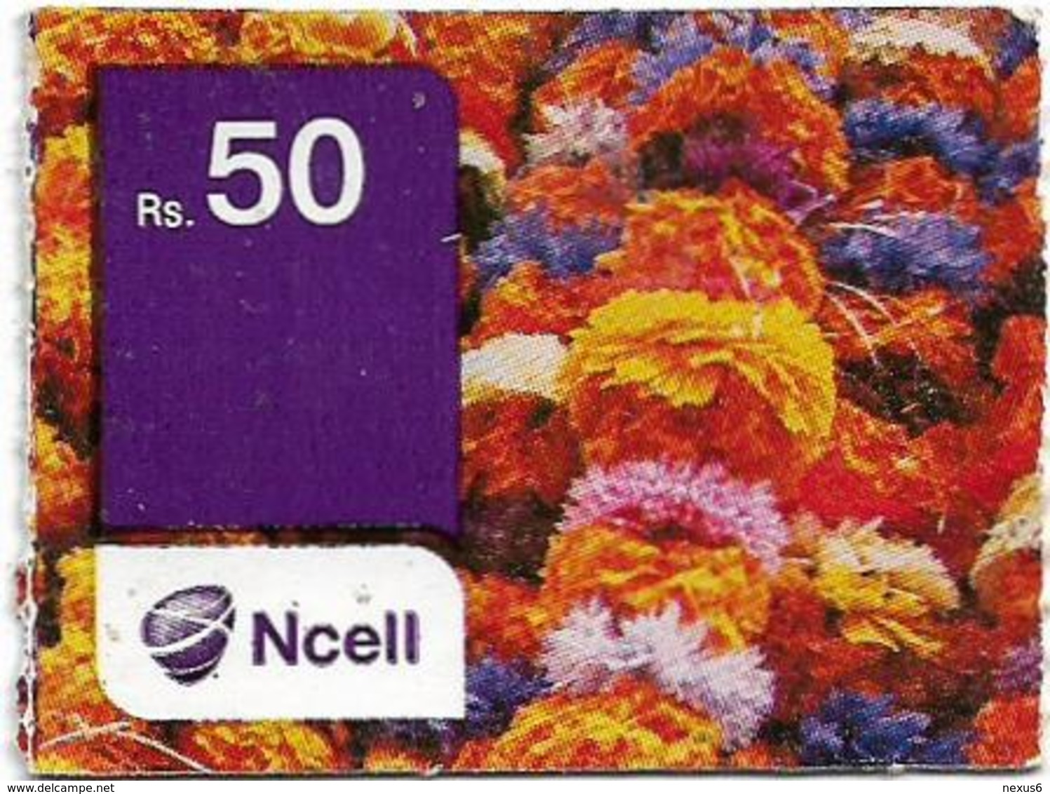 Nepal - Ncell - Decoration Ornaments, Mini Prepaid 50Rs, Used - Nepal