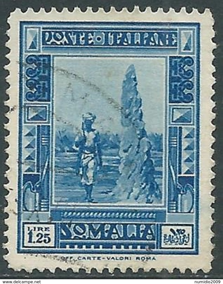 1935-38 SOMALIA USATO PITTORICA 1,25 LIRE - UR30-8 - Somalia