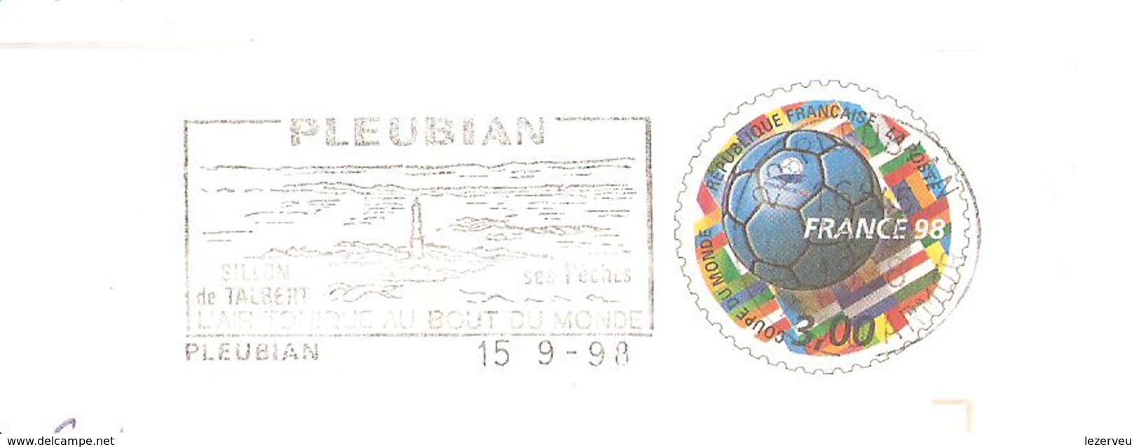 CACHET OBLITERATION FLAMME EMA PLEUBIAN SILLON DE TALBERT  PAP ENVELOPPE 22X11 MAIRIE - 1961-....