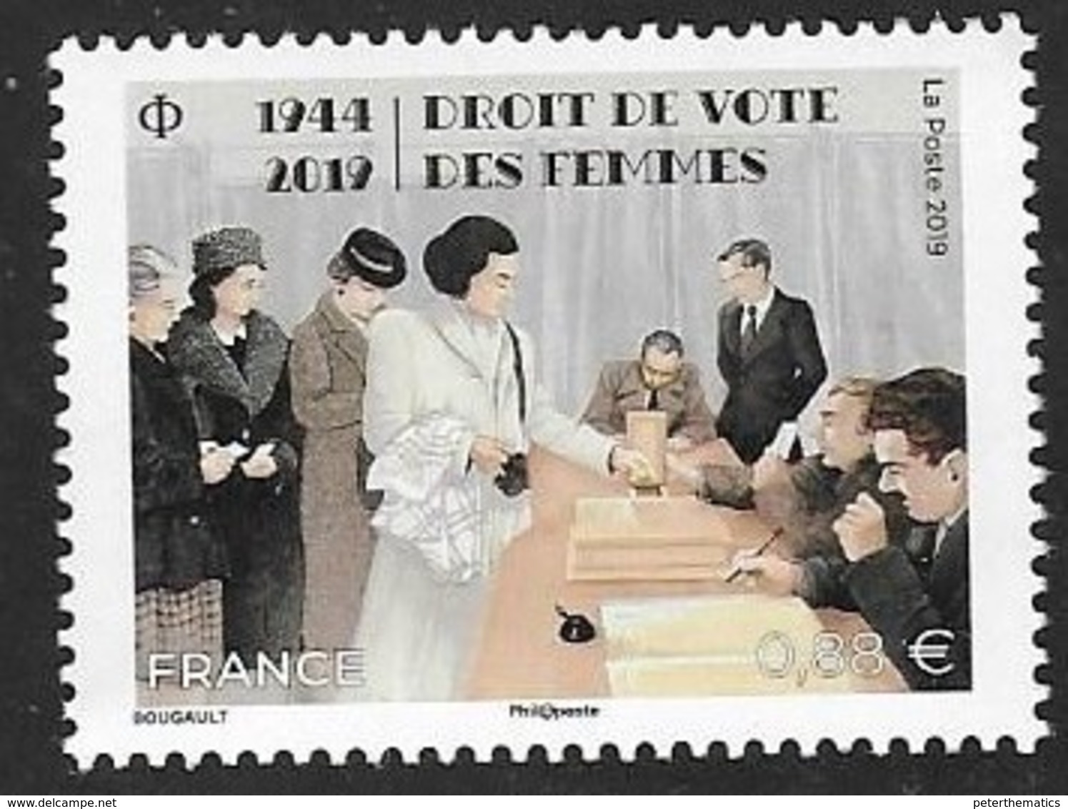 FRANCE, 2019, MNH, WOMEN'S RIGHT TO VOTE,   1v - Other & Unclassified