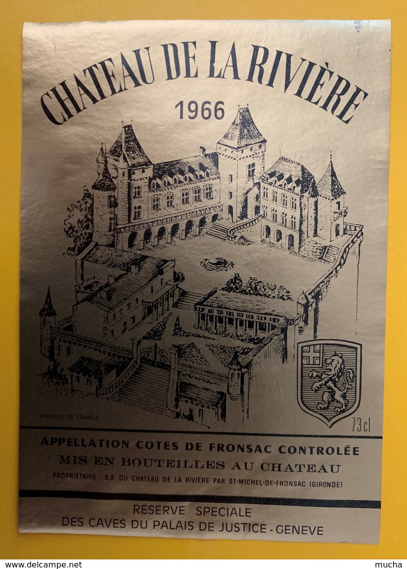 11462 - Château De La Rivière 1966 Côtes De Fronsac - Bordeaux