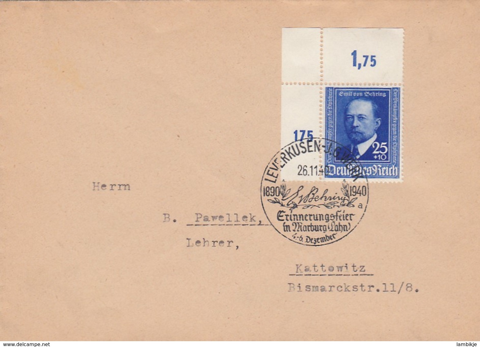 Deutsches Reich FDC Brief 16-11-1940 - Briefe U. Dokumente