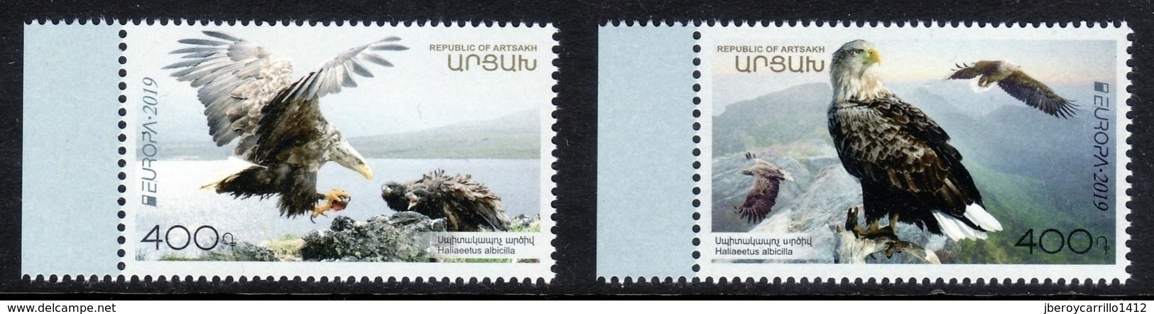 NAGORNO KARABAKH /ARMENIA  /ARTSAKH -EUROPA 2019 -NATIONAL BIRDS.-"AVES -BIRDS -VÖGEL -OISEAUX"- SET Of 2 Stamps - N - 2019
