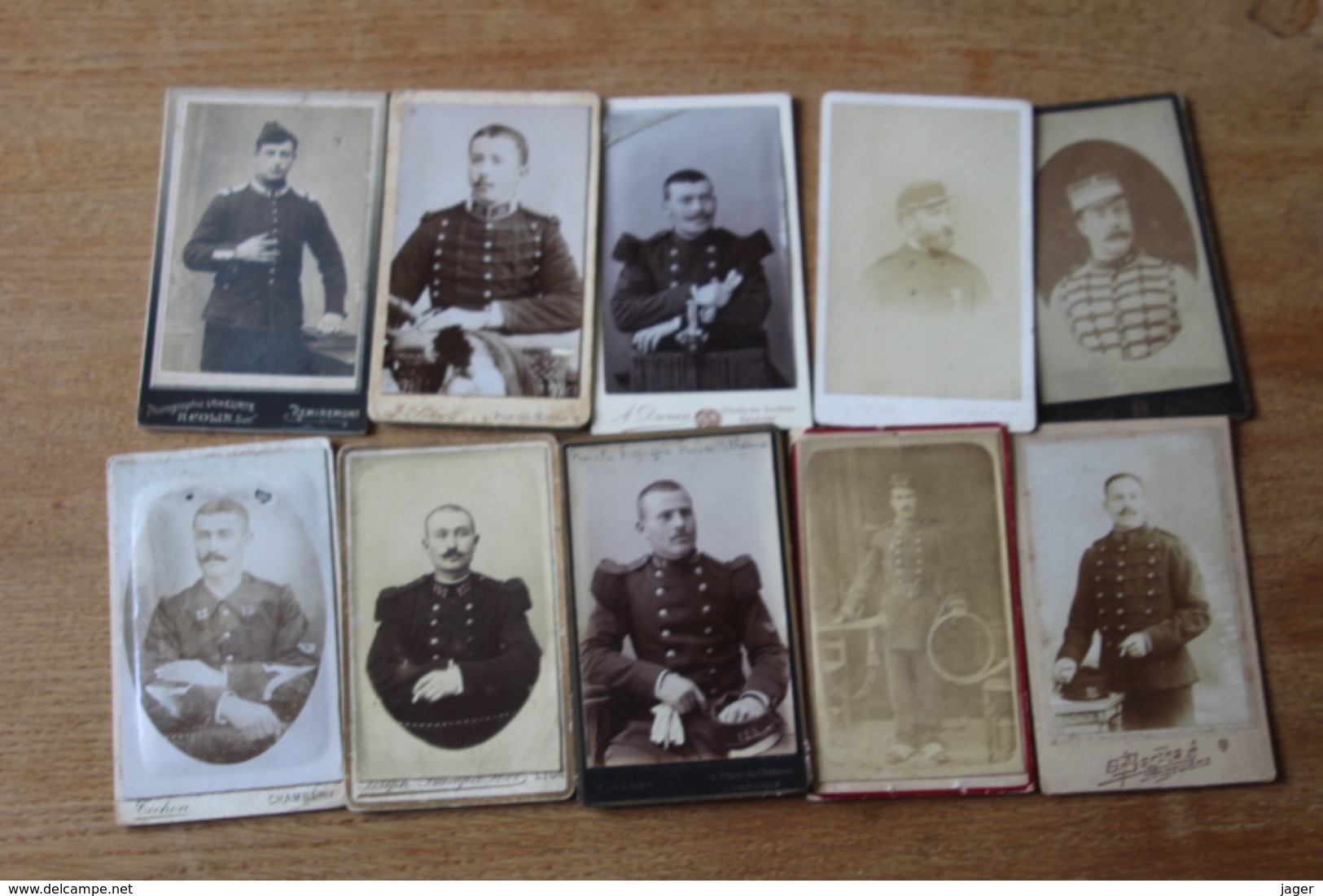 Lot  De 10  Cdv  Militaire XIX°   Dragon Infanterie - Guerre, Militaire