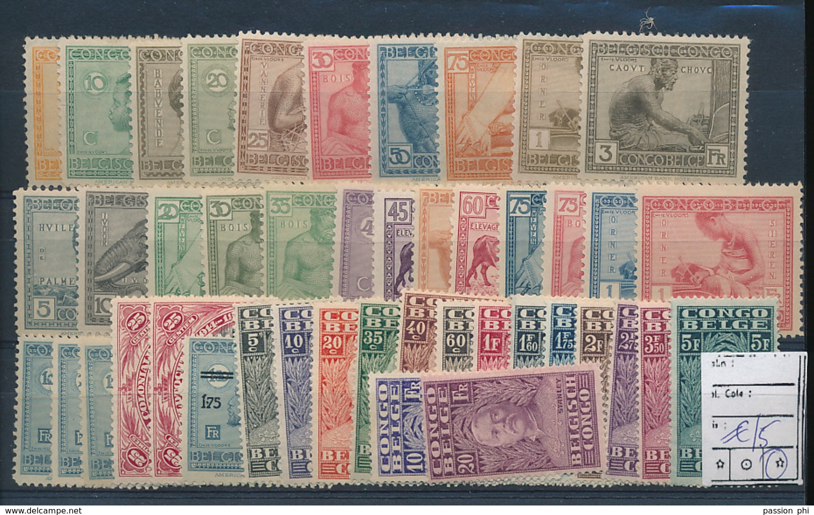 BELGIAN CONGO SELECTION LH SOME STAMPS HEAVY HINGED - Neufs