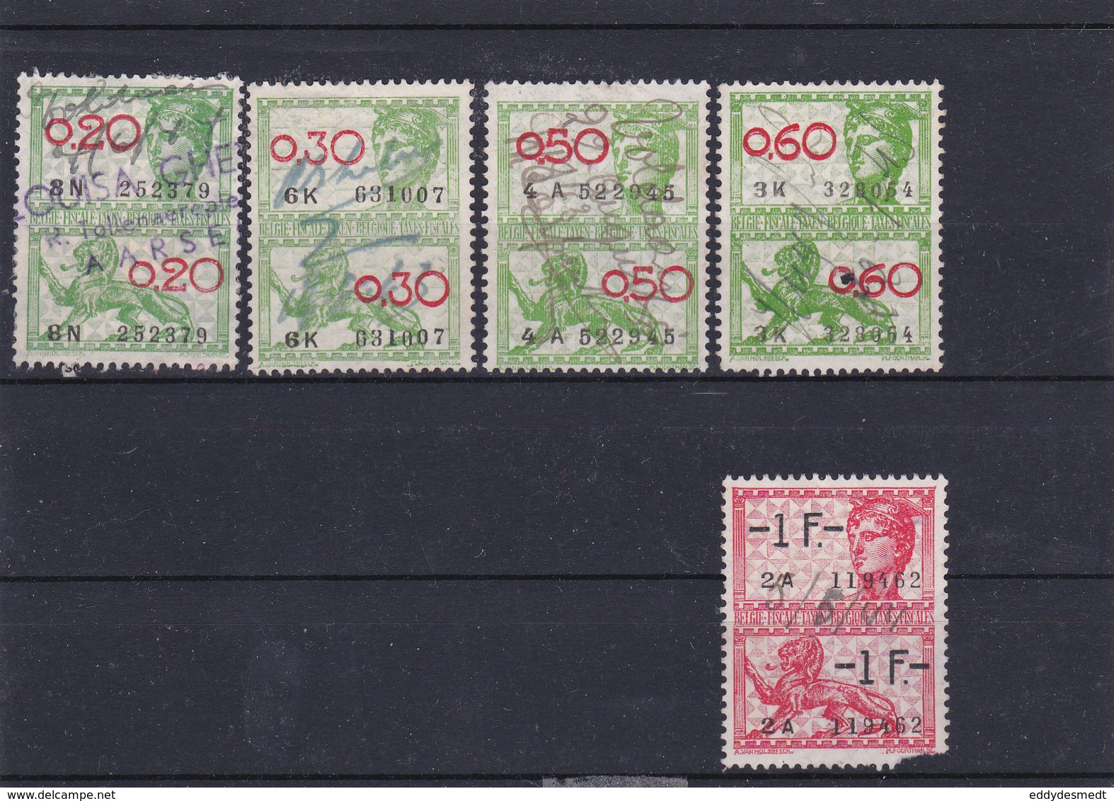 Lotje Fiscale Zegels     Kaart A 671 - Stamps