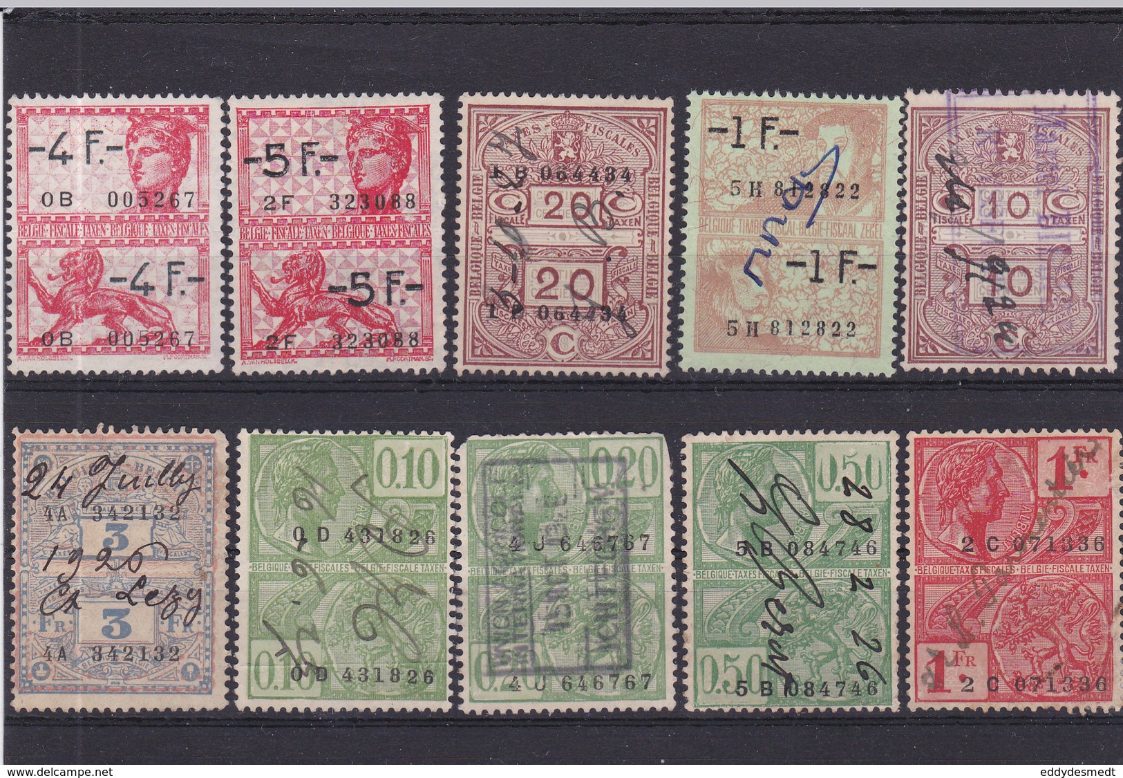 Lotje Fiscale Zegels     Kaart A 674 - Timbres