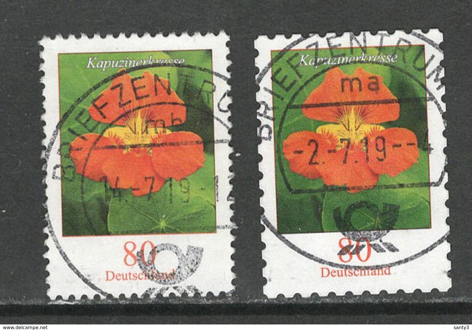 Duitsland, Mi 3469 + 82 Jaar 2019,  Bloemen, Gewone Tanding + Zelfklevend, Gestempeld - Oblitérés