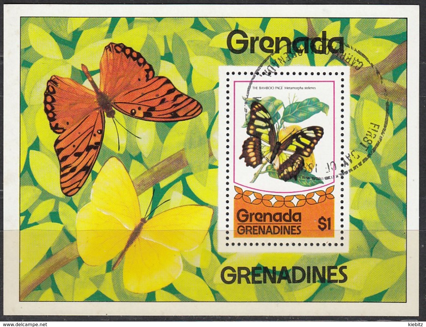 Grenada-Grenadines 1975 Schmetterlinge, Butterflies - MiNr: 86 Block 10  Used - Schmetterlinge