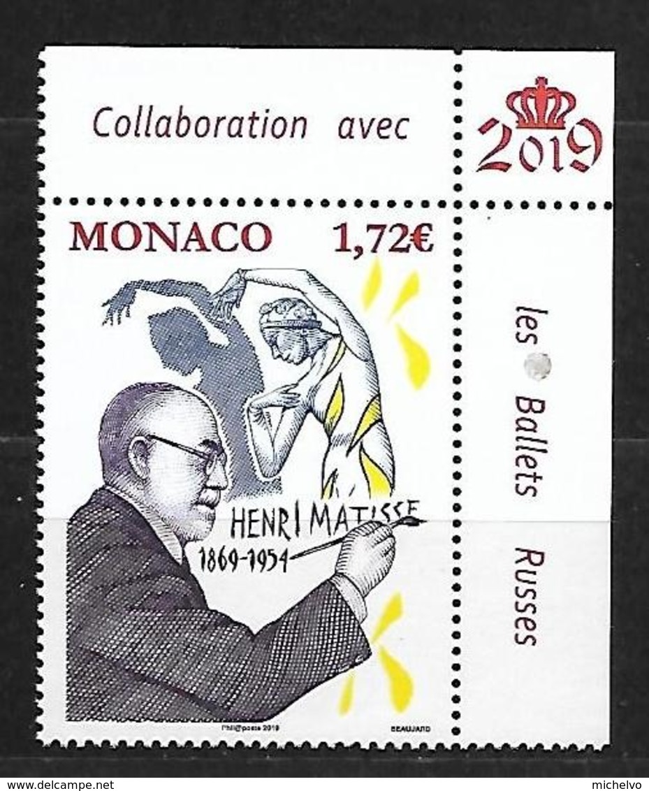 Monaco 2019 - 150ème Anniversaire De La Naissance D'Henri Matisse ** - Unused Stamps