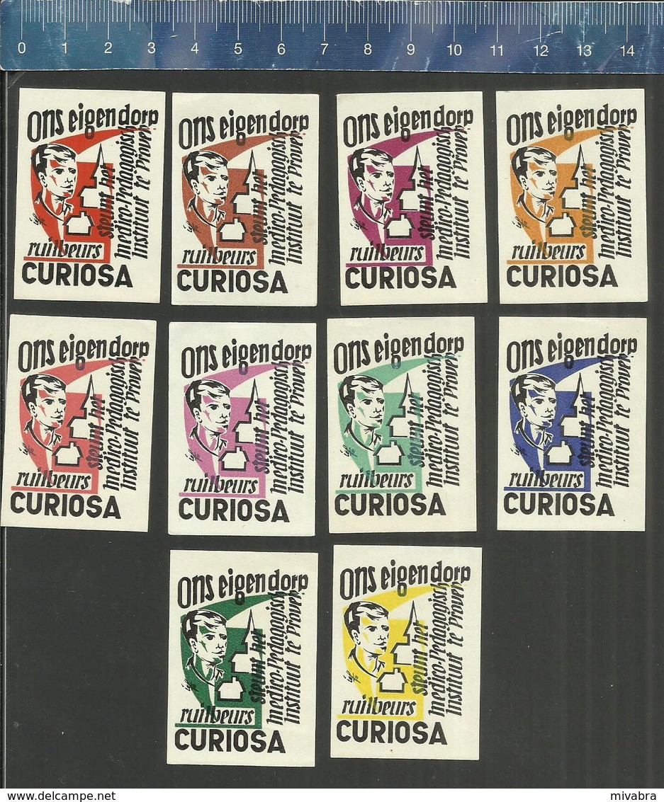 PROVEN RUILBEURS CURIOSA ONS EIGEN DORP STEUNT HET MEDICO PEDAGOGISCH INSTITUUT (matchbox Labels) - Boites D'allumettes - Etiquettes