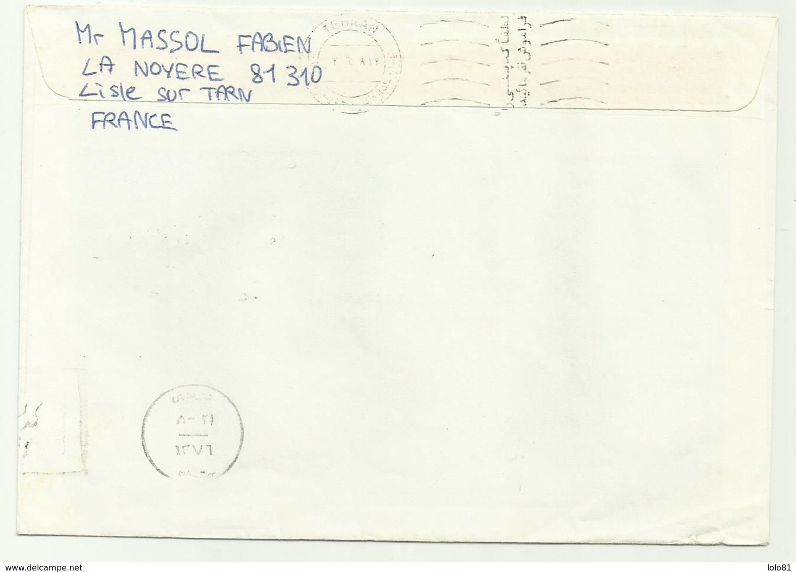 Lettre Lisle Sur Tarn Pour L'Iran 1997 - 1961-....