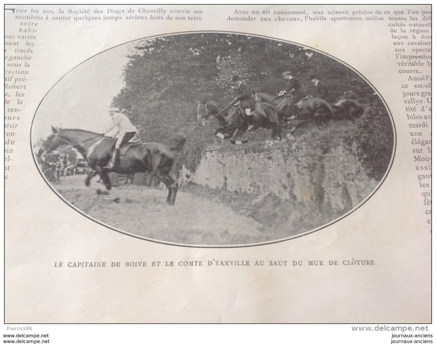 1911 VELODROME DE MARSEILLE JEAN BOUIN / DRAGS DE CHANTILLY / COMTE  DE LASTOURS / VENERIE / CHAT SAUVAGE EN AMERIQUE