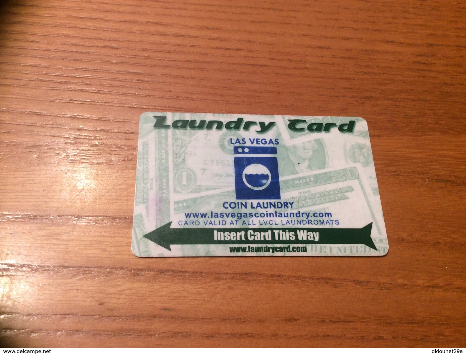 Carte Magnétique * « Laundry Card LAS VEGAS » USA (billet 1 Dollar) - Cartas De Hotels