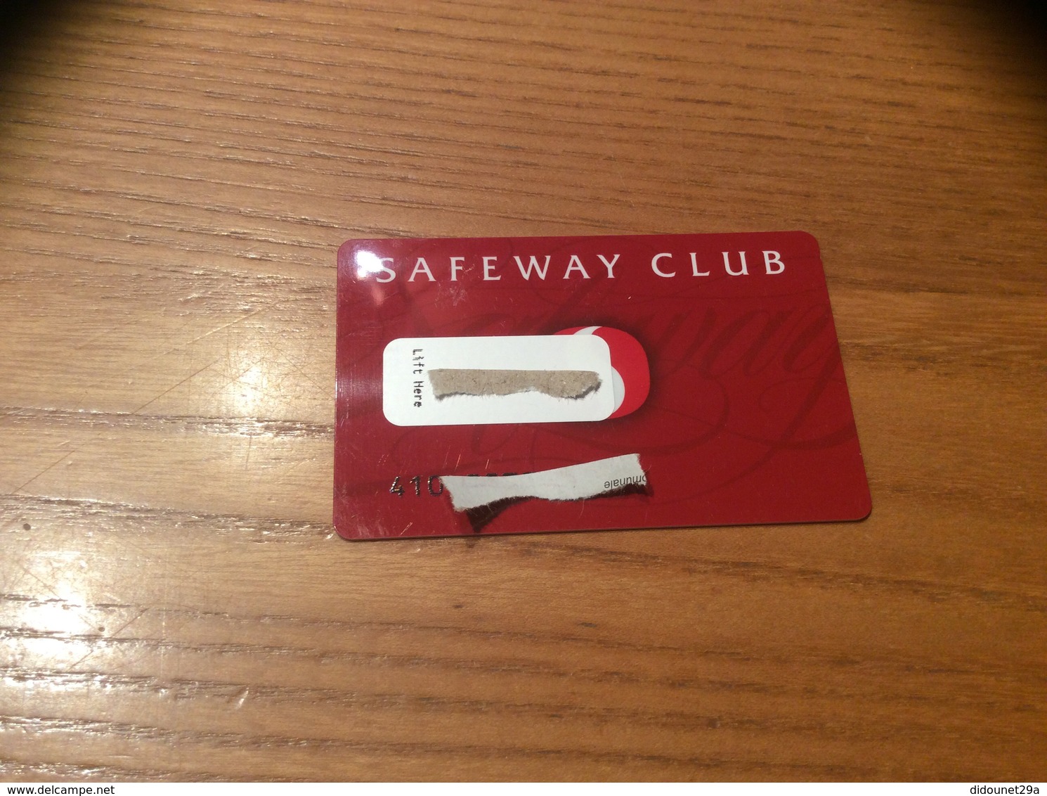 Carte Magnétique « SAFEWAY CLUB » USA - Cartes D'hotel