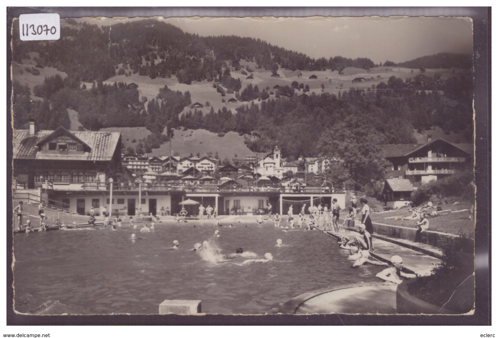 CHAMPERY - LA PISCINE - B ( PETIT PLI D'ANGLE ET LEGER PLI EN HAUT ) - Champéry