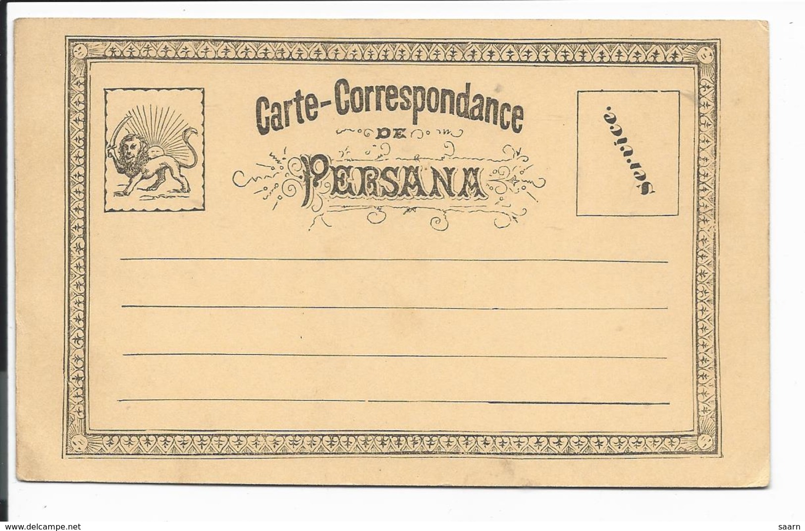 Persien  Postkartenvorläufer Formular  Ca. 1900 - Iran